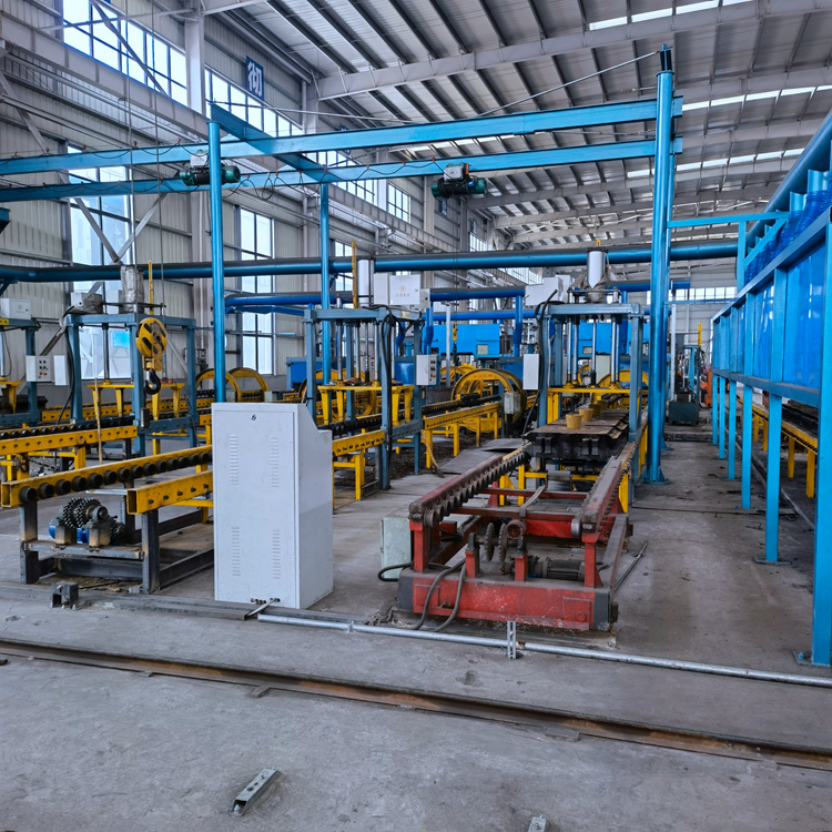 Fully automatic iron mold coated resin sand casting line