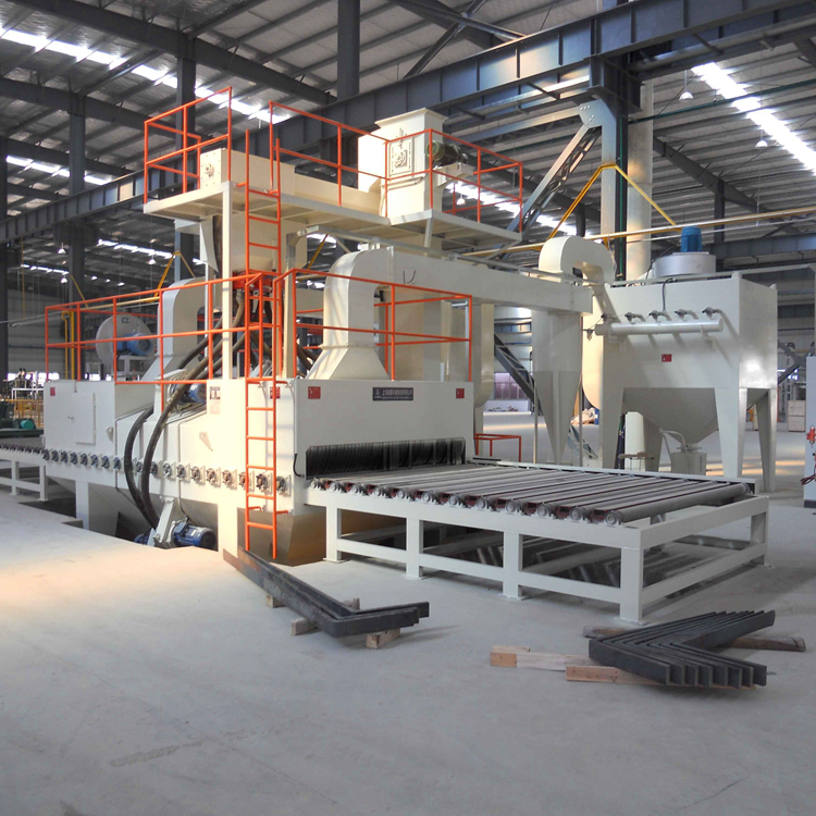 Pretreatment steel plate shot blasting machine